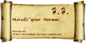 Hutvágner Herman névjegykártya